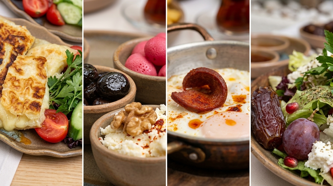 Büyükada sahil kahvaltı deneyimi için masa detayı