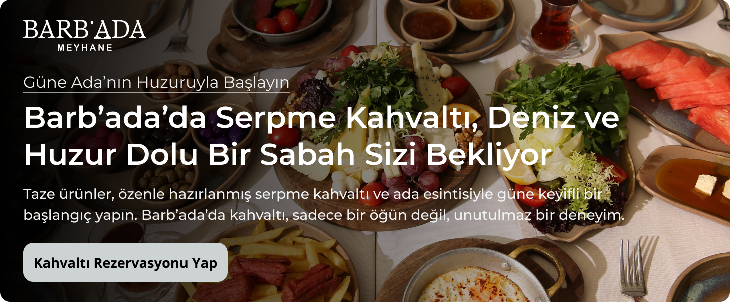 Barb'ada kahvaltı içeriğini kapsayan banner tasarımı