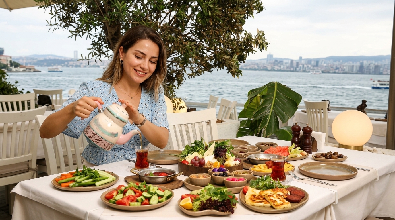 Arkadaş grubuyla Büyükada’da uzun ve keyifli kahvaltı deneyimi